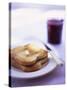 Two Slices of Toast with Butter and Strawberry Jam-Jonathan Syer-Stretched Canvas