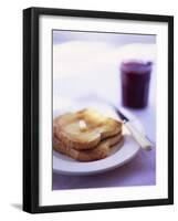 Two Slices of Toast with Butter and Strawberry Jam-Jonathan Syer-Framed Photographic Print