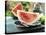 Two Slices of Watermelon-Bodo A^ Schieren-Stretched Canvas