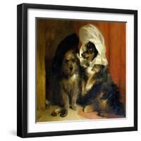 Two Small Dogs with Hats on Their Heads, c.1836-Edwin Henry Landseer-Framed Giclee Print