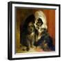 Two Small Dogs with Hats on Their Heads, c.1836-Edwin Henry Landseer-Framed Giclee Print