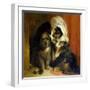 Two Small Dogs with Hats on Their Heads, c.1836-Edwin Henry Landseer-Framed Giclee Print