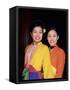 Two Smiling Vietnamese Women in Traditional Dress, North Vietnam, Vietnam-Gavin Hellier-Framed Stretched Canvas
