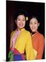 Two Smiling Vietnamese Women in Traditional Dress, North Vietnam, Vietnam-Gavin Hellier-Mounted Photographic Print