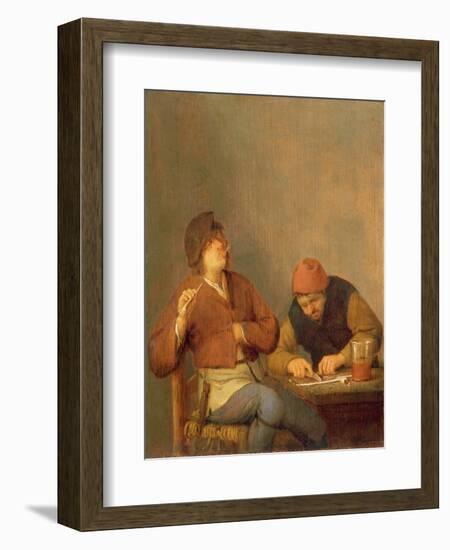 Two Smokers in an Interior, 1643-Adriaen Jansz. Van Ostade-Framed Giclee Print