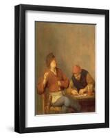 Two Smokers in an Interior, 1643-Adriaen Jansz. Van Ostade-Framed Giclee Print