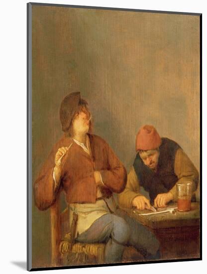 Two Smokers in an Interior, 1643-Adriaen Jansz. Van Ostade-Mounted Giclee Print