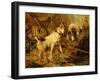 Two Smooth-Haired Fox Terriers by a Fishing Rod and a Creel on a Riverbank-Philip Eustace Stretton-Framed Giclee Print
