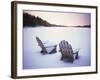 Two Snow-covered Chairs Outdoors-Ralph Morsch-Framed Photographic Print