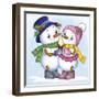 Two Snowmen-Olga And Alexey Drozdov-Framed Giclee Print