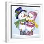 Two Snowmen-Olga And Alexey Drozdov-Framed Giclee Print