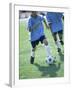 Two Soccer Players Chasing a Soccer Ball-null-Framed Photographic Print