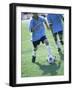 Two Soccer Players Chasing a Soccer Ball-null-Framed Photographic Print