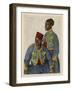 Two Soldiers from the Sudan Serving with the French Army During World War One-Theodor Baumgartner-Framed Art Print