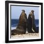 Two Southern Elephant Seal (Mirounga Leonina) Bulls Rear Up to Establish Dominance-Eleanor Scriven-Framed Photographic Print