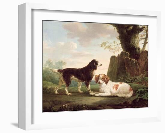 Two Spaniels in a Landscape-Charles Towne-Framed Giclee Print