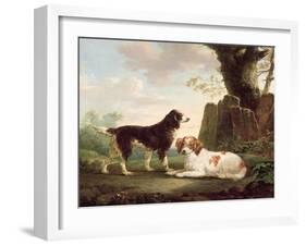 Two Spaniels in a Landscape-Charles Towne-Framed Giclee Print