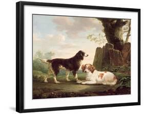 Two Spaniels in a Landscape-Charles Towne-Framed Giclee Print