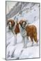 Two St Bernards in Snow-Louis Agassiz Fuertes-Mounted Art Print