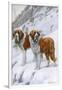 Two St Bernards in Snow-Louis Agassiz Fuertes-Framed Art Print