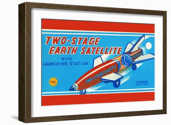 Two-Stage Earth Satellite-null-Framed Art Print