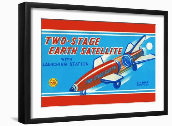 Two-Stage Earth Satellite-null-Framed Art Print