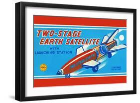 Two-Stage Earth Satellite-null-Framed Art Print