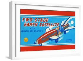 Two-Stage Earth Satellite-null-Framed Art Print