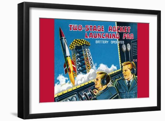 Two-Stage Rocket Launching Pad-null-Framed Art Print