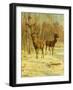 Two Stags in a Clearing in Winter-Rosa Bonheur-Framed Giclee Print