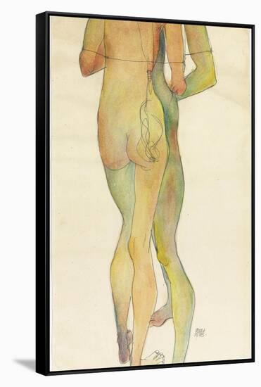 Two Standing Nudes, 1913-Egon Schiele-Framed Stretched Canvas