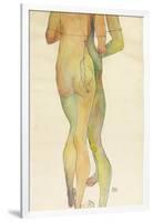 Two Standing Nudes, 1913-Egon Schiele-Framed Giclee Print