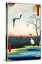 Two Storks Japanese Woodblock Print-null-Stretched Canvas