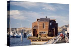 Two-Story, Wooden Floating Home, Sausalito, California, 1971-Michael Rougier-Stretched Canvas