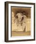 Two students in Grecian Costume before a plaster cast of the three fates from the Elgin Marbles-Thomas Cowperthwait Eakins-Framed Photographic Print