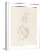 Two Studies for Arthur from Shakespeare's 'King John' (Pencil, Chalk and Stump on Paper)-George Henry Harlow-Framed Giclee Print