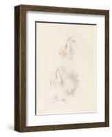 Two Studies for Arthur from Shakespeare's 'King John' (Pencil, Chalk and Stump on Paper)-George Henry Harlow-Framed Giclee Print