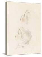 Two Studies for Arthur from Shakespeare's 'King John' (Pencil, Chalk and Stump on Paper)-George Henry Harlow-Stretched Canvas