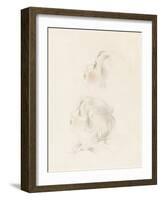 Two Studies for Arthur from Shakespeare's 'King John' (Pencil, Chalk and Stump on Paper)-George Henry Harlow-Framed Giclee Print