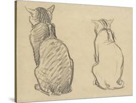 Two Studies of a Cat-Theophile Alexandre Steinlen-Stretched Canvas