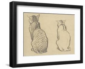 Two Studies of a Cat-Theophile Alexandre Steinlen-Framed Giclee Print