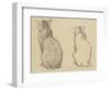 Two Studies of a Cat-Theophile Alexandre Steinlen-Framed Giclee Print