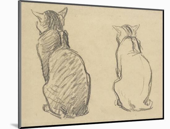 Two Studies of a Cat-Theophile Alexandre Steinlen-Mounted Giclee Print