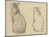 Two Studies of a Cat-Theophile Alexandre Steinlen-Mounted Giclee Print