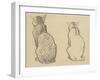 Two Studies of a Cat-Theophile Alexandre Steinlen-Framed Giclee Print