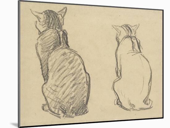 Two Studies of a Cat-Theophile Alexandre Steinlen-Mounted Giclee Print