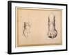 Two Studies of a Foot in Foreshortening-Agostino Carracci-Framed Giclee Print