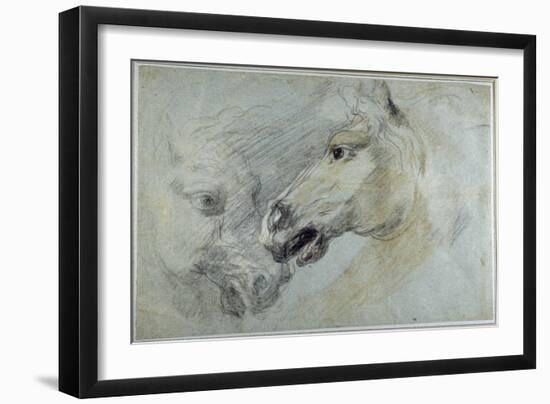 Two Studies of a Horse's Head-Jan Boeckhorst-Framed Giclee Print