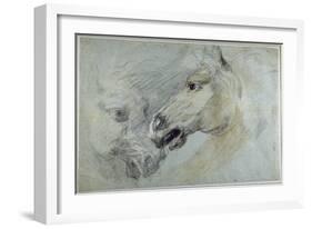 Two Studies of a Horse's Head-Jan Boeckhorst-Framed Giclee Print