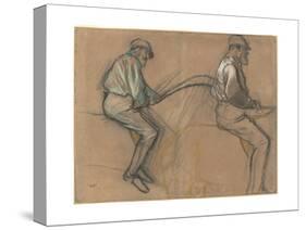 Two Studies of a Jockey, c.1884-Edgar Degas-Stretched Canvas